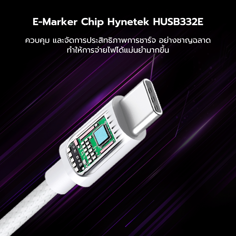 สายชาร์จเร็ว ZTEC รุ่น ZC321S USB-C TO USB-C 5A 240W 1 เมตร สีขาว (รองรับเทคโนโลยี PD และ QC)
